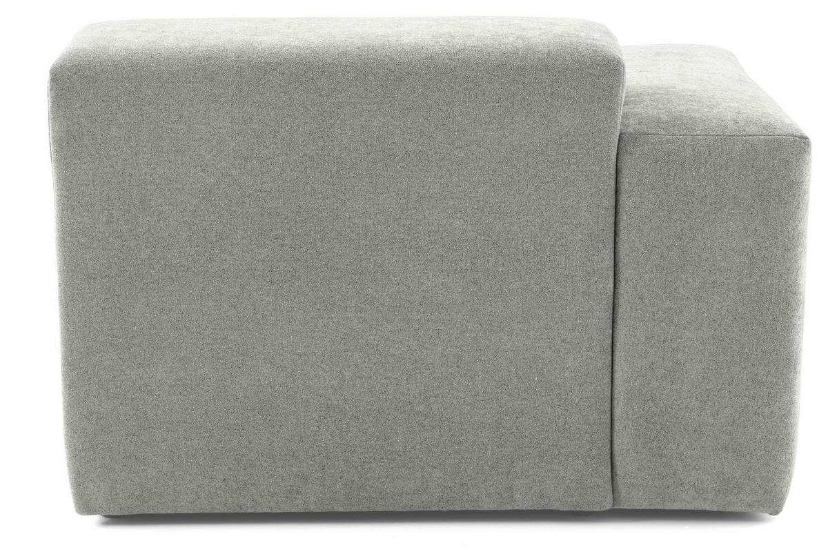 4-SITZER modulares Sofa HEAVEN SET 4 Rechts, Breite 335 cm Webstoff Grau - Schwarz/Grau, Holz/Kunststoff (102/71/335cm) - Muffo