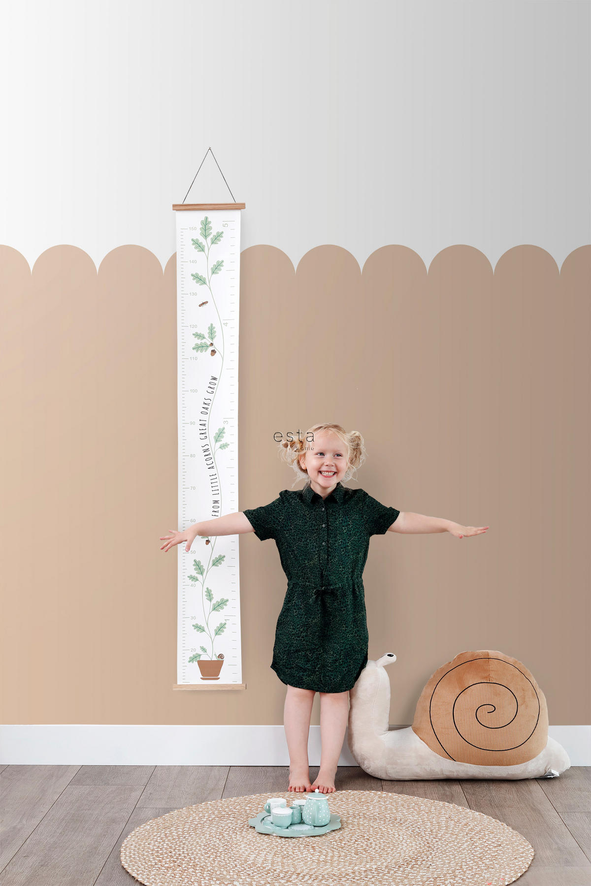 FOTOTAPETE halbhohe Wandverkleidung 100 x 279 cm - Orange, Papier (100/279cm) - ESTAhome