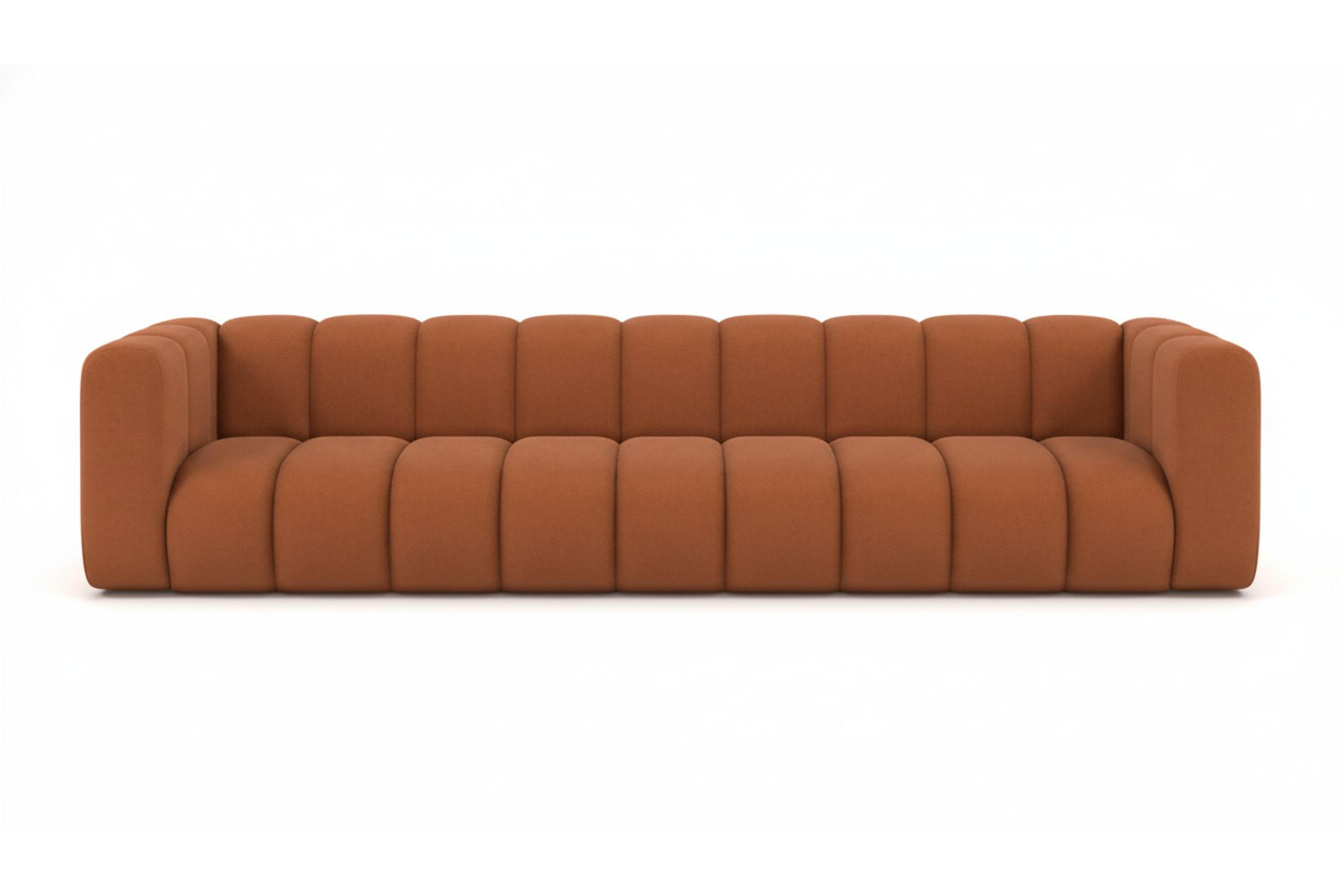 COUCH, Fünfsitzer-Sofa Grand, Veloursstoff Salvador, Braun - Braun, Holz (314/70/87cm) - Kaiser Möbel