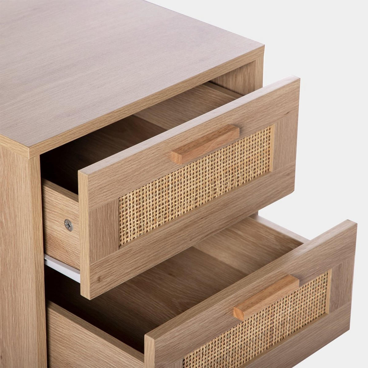 NACHTTISCH MIT 1 SCHUBLADE Tahiti Natürlich 40 cm x 56 cm - Naturfarben, Holzwerkstoff (40/56/40cm) - Klast Home