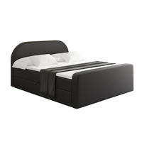 BOXBETT mit Matratze H4 und Lattenrost - NOX-Z - 160x200 - Schwarz Kunstleder - Schwarz, Holzwerkstoff (160/200cm) - ALTDECOR