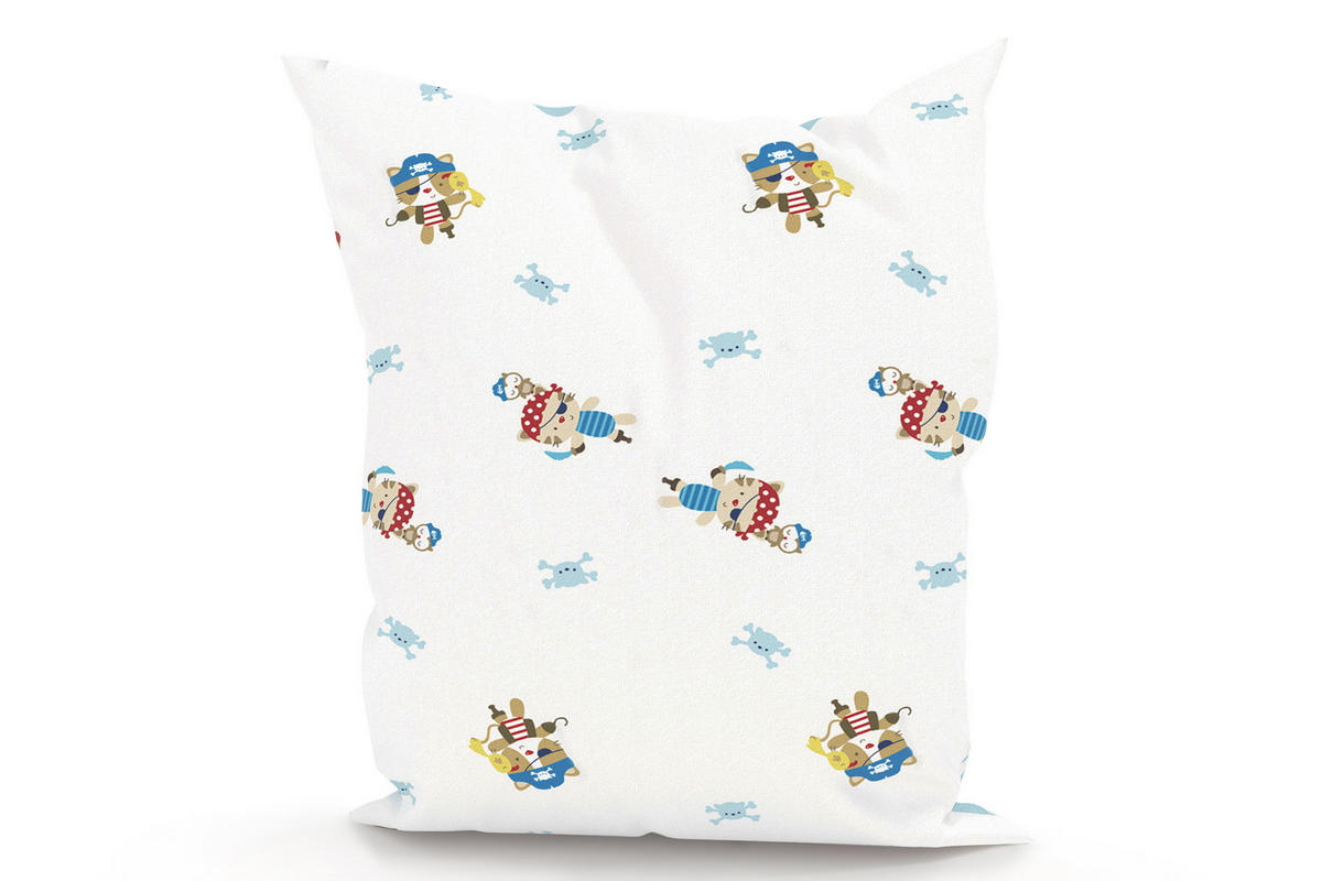 KINDER-SITZSACK - Little Pirate - Weiß/Hellblau, Textil (100/25/135cm) - Green Bean