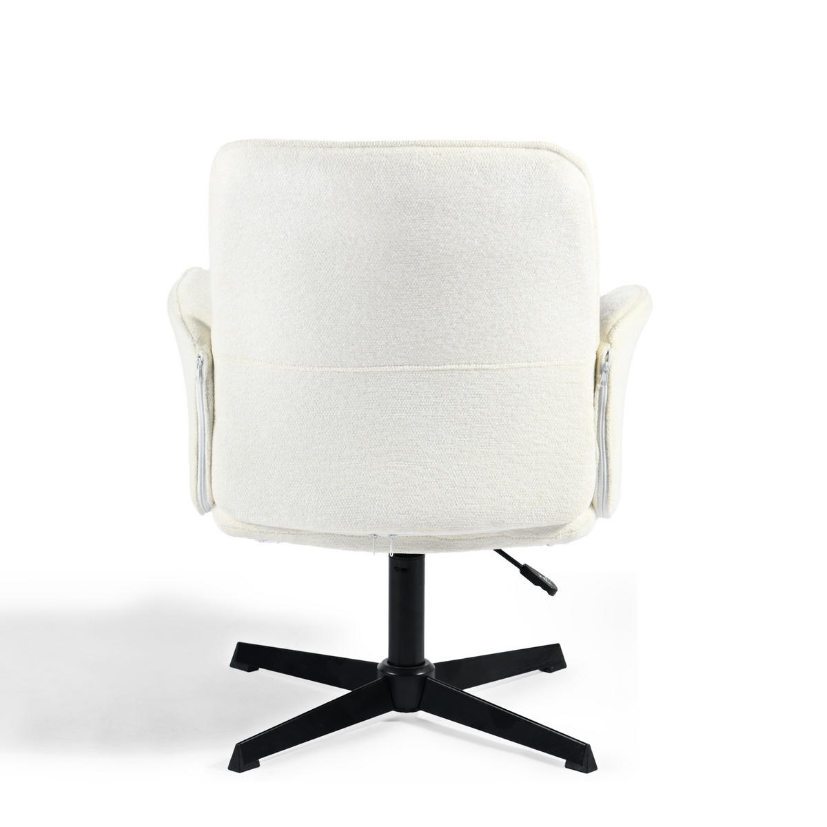 DREHSTUHL Beige Schwarz - Beige/Weiß, Metall (59.5/93/61.5cm) - Urban Meuble