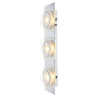 LED WANDLEUCHTE LOBBY Chrom Silber - Silberfarben, Glas (5/46/14cm) - Globo Lighting