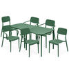 GARTENMÖBEL-SET GALIO, 8-tlg - Grün, Kunststoff - KONSIMO®