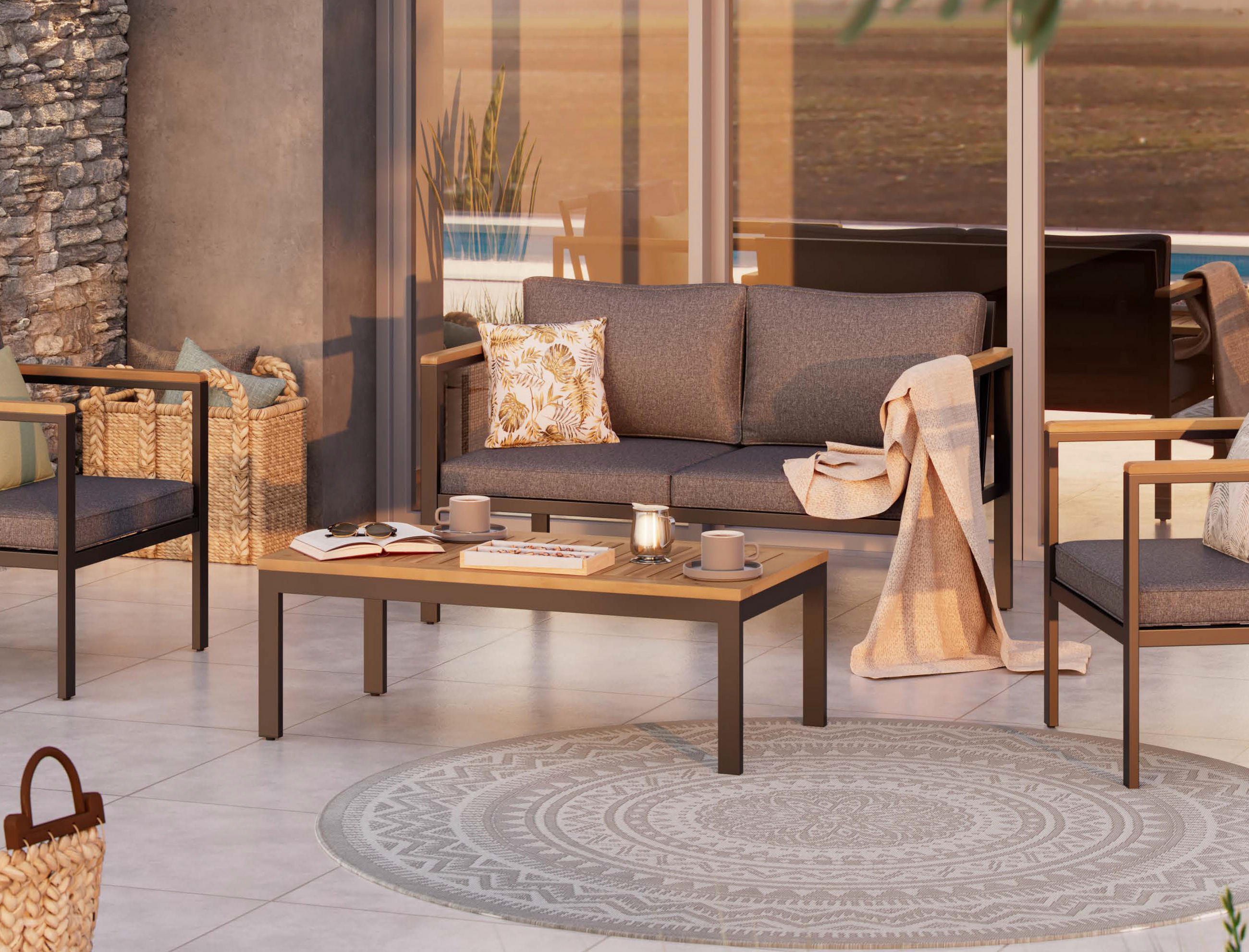 Moderne und minimalistische Loungemöbel 