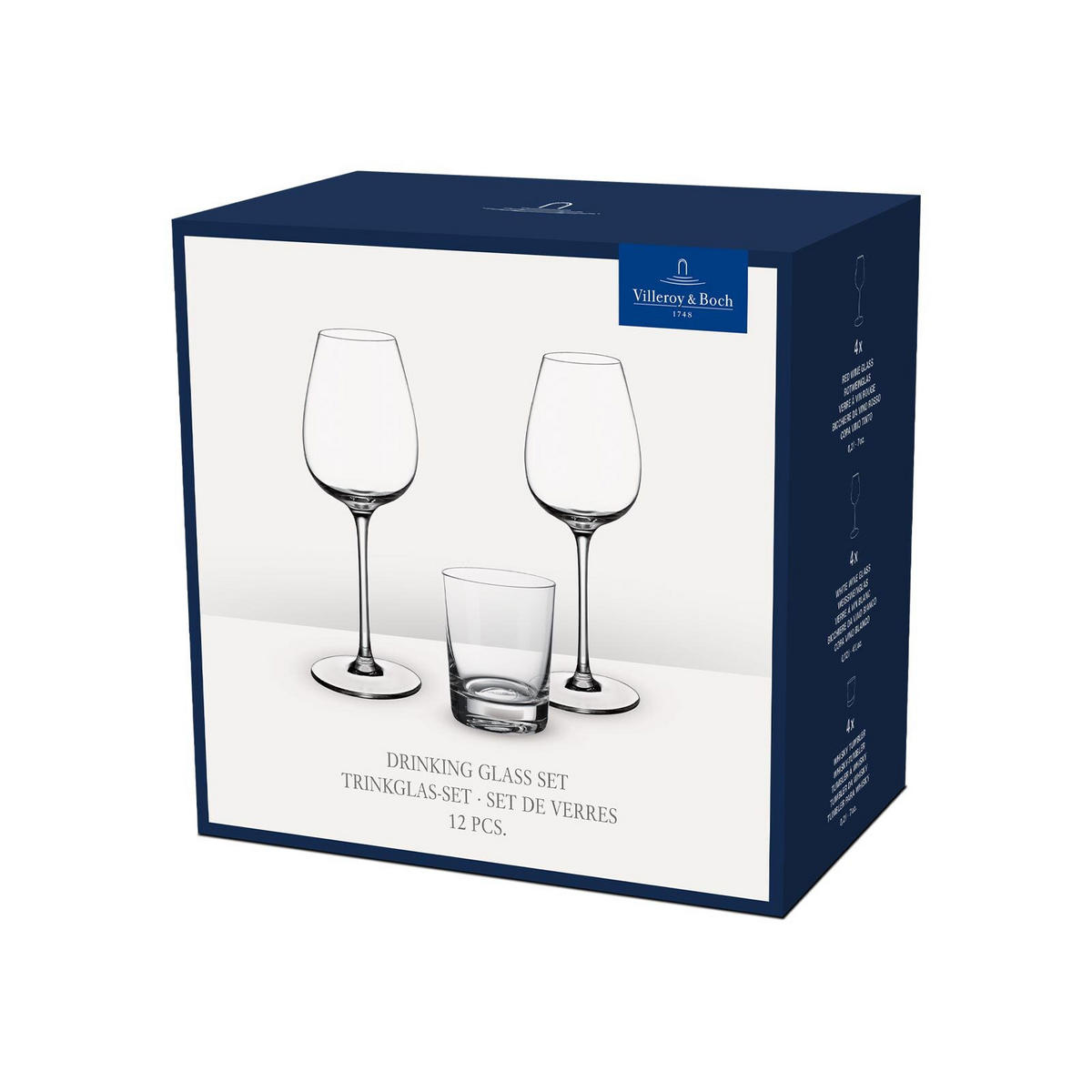 GLÄSER-SET Purismo Wine transparent 12er Set - Transparent, Glas - Villeroy & Boch