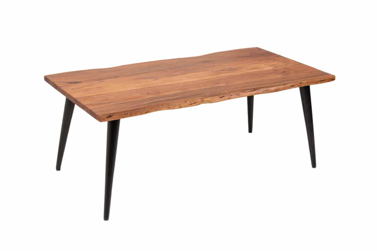 COUCHTISCH LIVING EDGE Akazie rechteckig Natur 110cm - Braun, Holz/Metall (60/110/45cm) - riess-ambiente