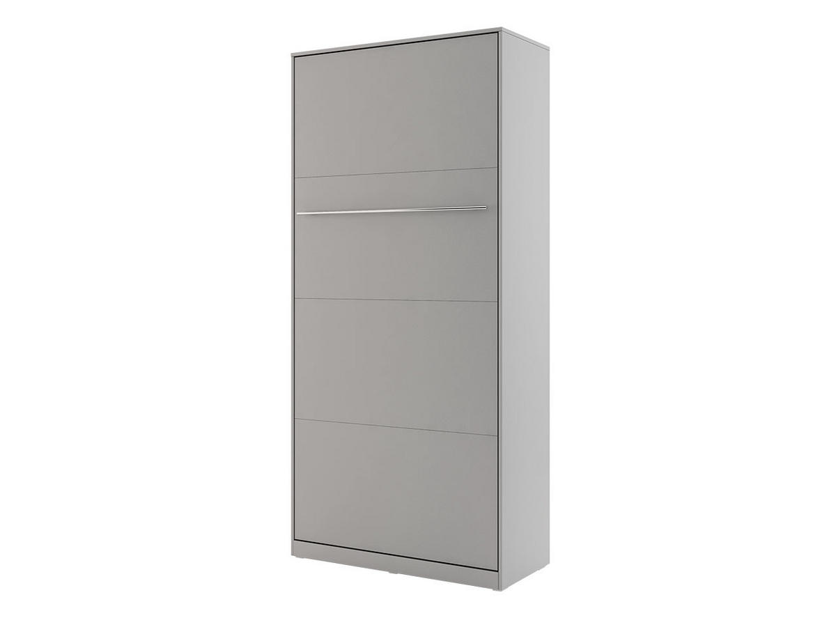 SCHRANKBETT Concept Pro I Vertical  - Grau, Holzwerkstoff (90/200cm) - MIRJAN24