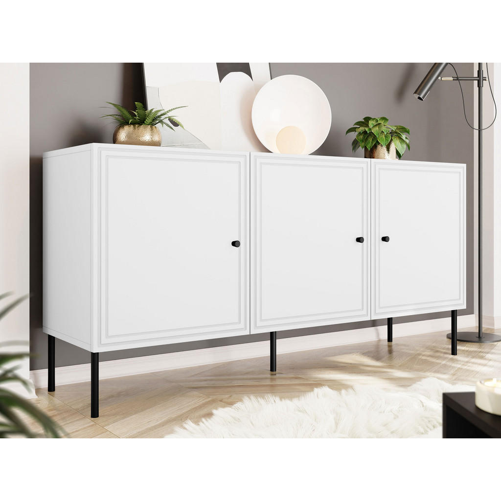Thumbnail - Mirjan24 Sideboard, Weiß, Kunststoff, Rechteckig, 151x75x40 cm, Wohnzimmer, Kommoden & Sideboards, Sideboards