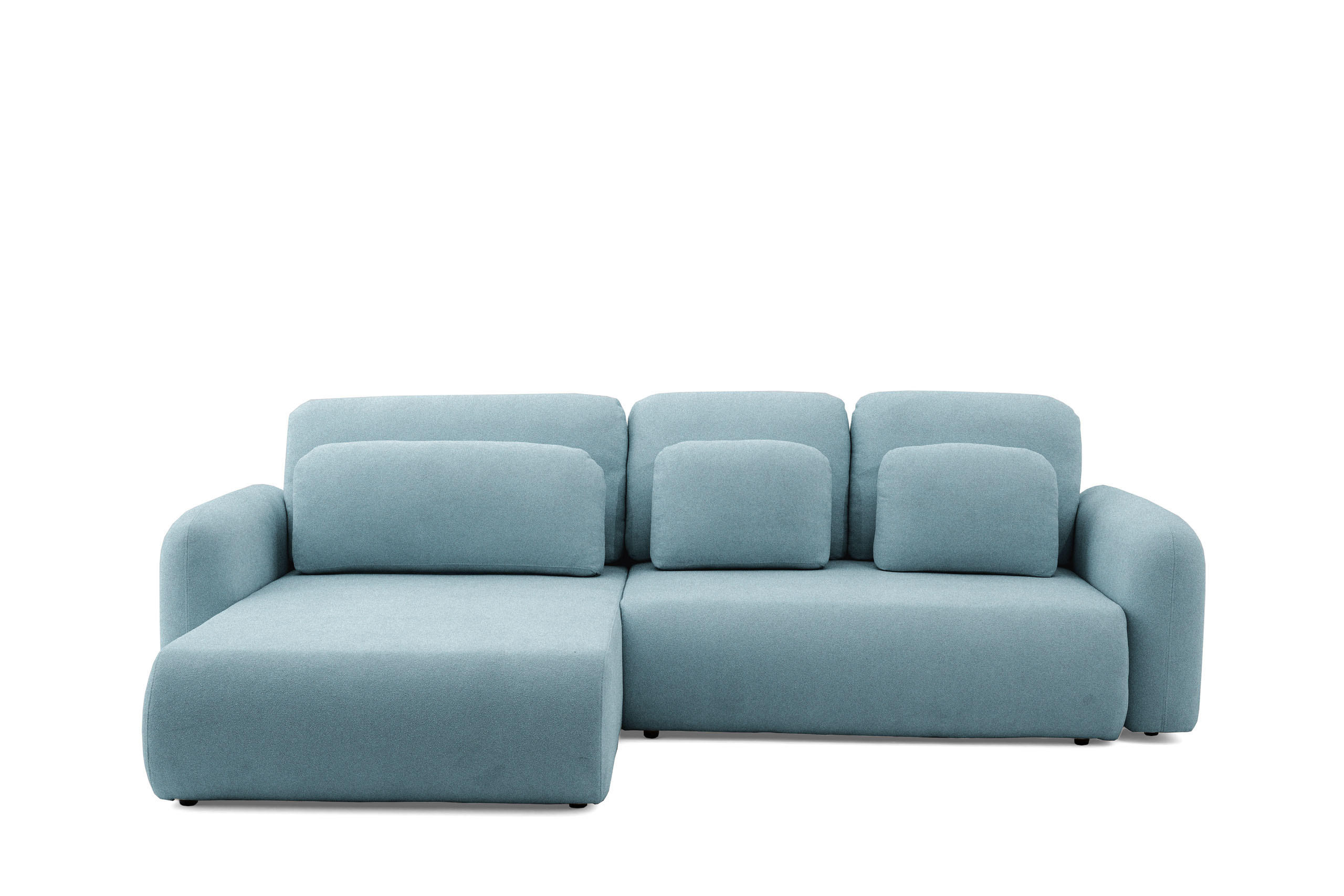 Thumbnail - Muffo Ecksofa, Blaugrau, Textil, 280x187 cm, Wohnzimmer, Sofas & Couches, Wohnlandschaften, Ecksofas