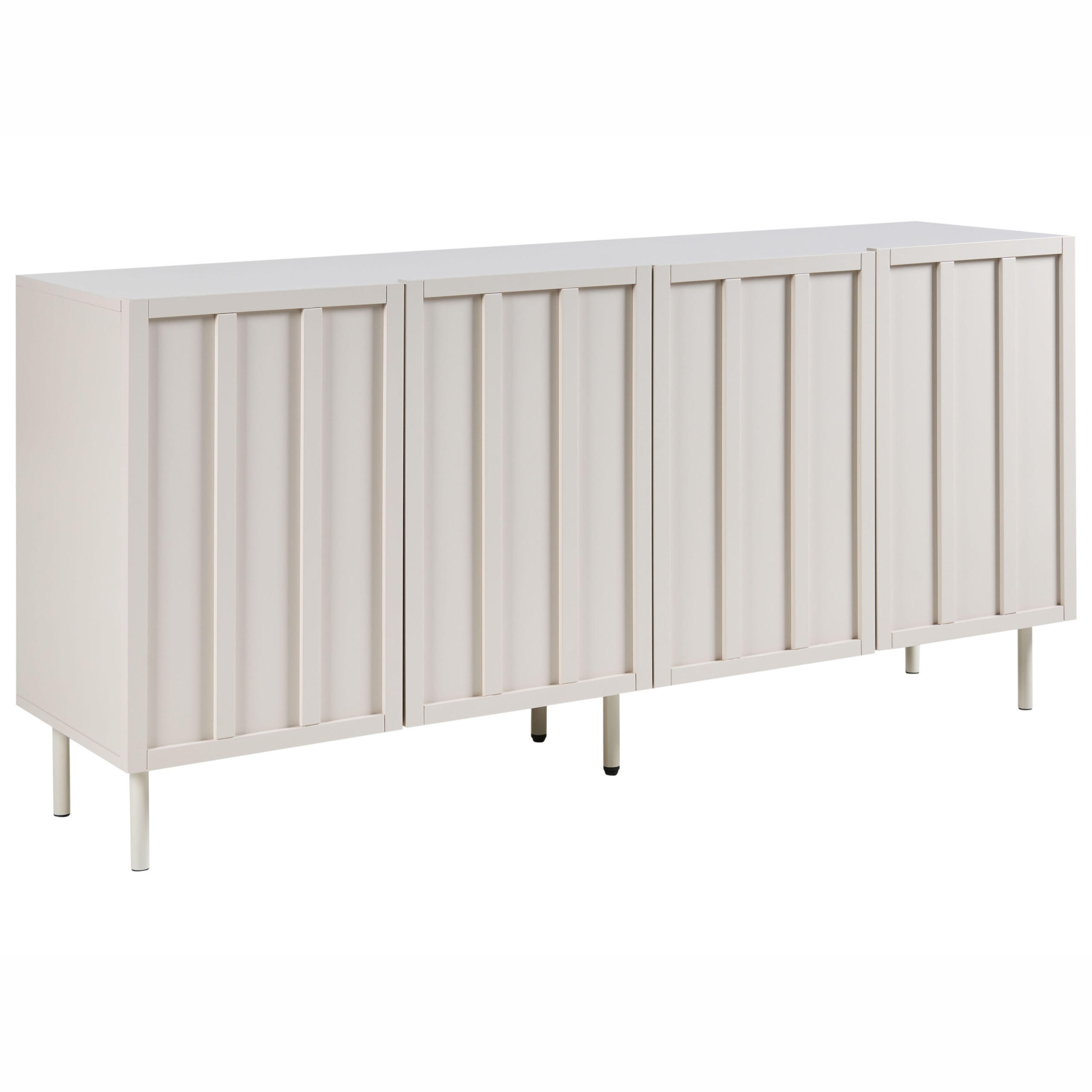 SIDEBOARD Hellbeige Clunes - Beige, Holzwerkstoff (160/75/38cm) - Beliani