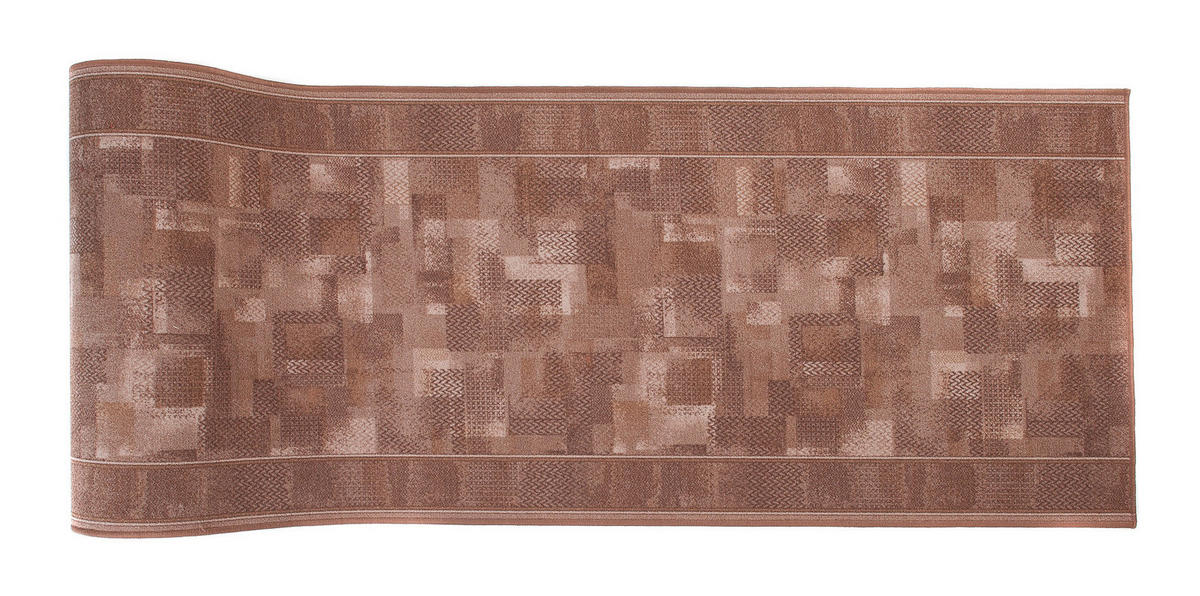 TEPPICHLÄUFER Anti-Rutsch Braun rutschfest Gummiunterlage 100/400 cm - Braun, Textil (100/400cm) - Tapiso
