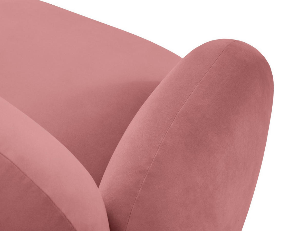 SOFA Blair aus Samt lachs 2 Sitzplätze - Pink, Textil (87/80/194cm) - Micadoni