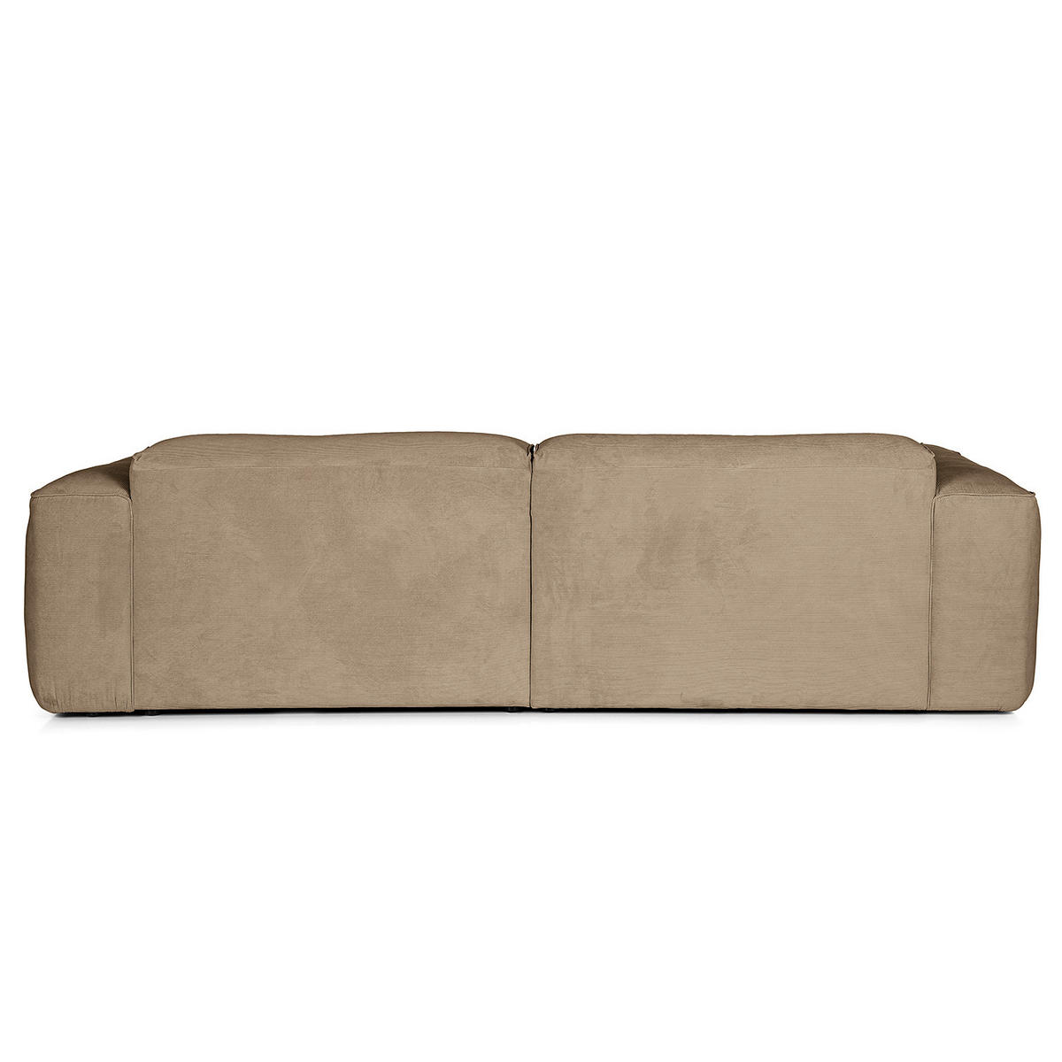 1,5-SITZER ECKSOFA mit Longchair - Taupe/Schwarz, Kunststoff/Textil (260/173cm) - home24