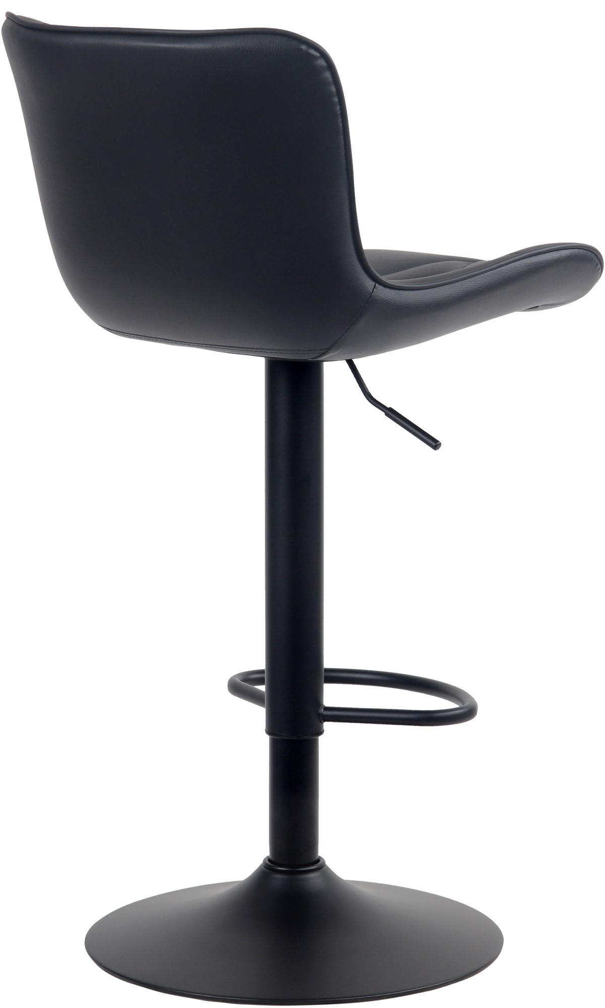 BARHOCKER Lederlook schwarz - Schwarz, Textil/Metall (48/83/54cm) - CLP