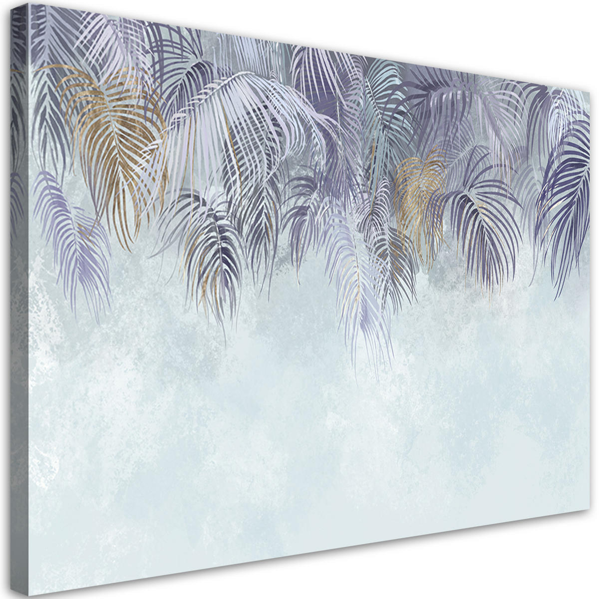 WANDBILD palmenblätter - Lila, Textil (60/40cm) - Feeby