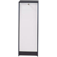 AKTENSCHRANK mit Rolladentür 38,5/35/104cm - Schwarz/Weiß, Holzwerkstoff (35/104/38.5cm) - Simmob
