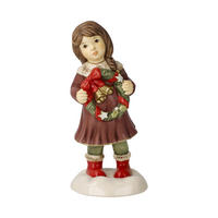 DEKOFIGUR Ein Kranz zum Advent, Steingut, Bunt, 14.5 cm - Multicolor, Keramik (6/14.5/7cm) - Goebel