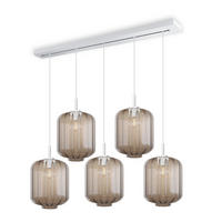 HÄNGELEUCHTE Velo 5-flammig Klar Ø 25cm - Klar/Weiß, Glas (25/25/27cm) - s.luce