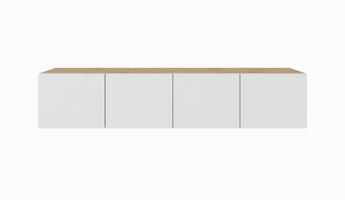 TV-SCHRANK MIO - Eiche Artisan/Weiß, Holzwerkstoff (200/41/40cm) - Meblini