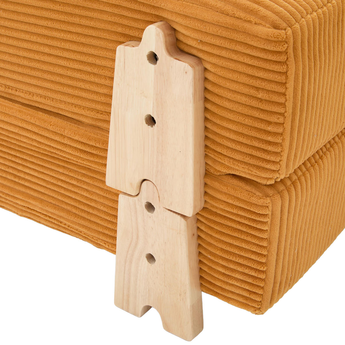 SCHLAFSESSEL ausklappbar mit Holzgestell, DE-42596, Orange - Orange, Holzwerkstoff (90/84/86cm) - ComfortXL
