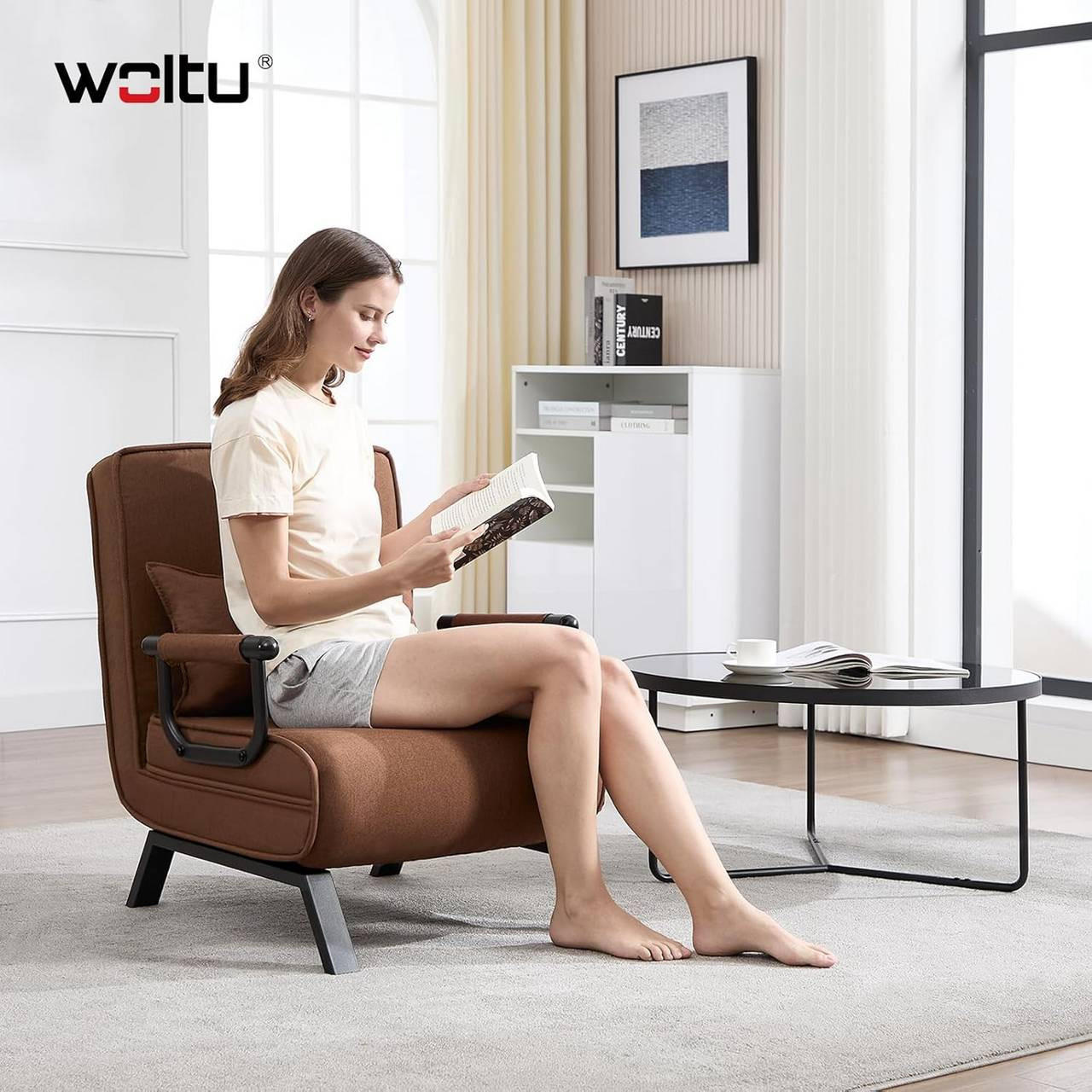 Thumbnail - Woltu Schlafsessel, Braun, Textil, Rechteckig, 65x78x75 cm, Wohnzimmer, Sessel, Schlafsessel