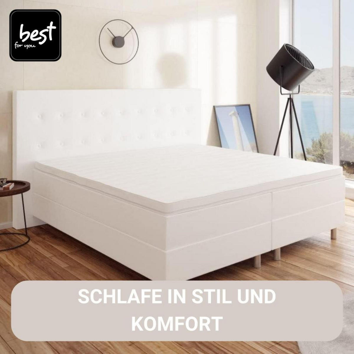 BOXBETT Neo First Class Bett Polsterbett - Weiß, Holz/Holzwerkstoff (160/200cm) - Best For Home
