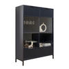 GLASVITRINE groß mit 2 Türen, Blau - Blau, Holzwerkstoff (105/150/41cm) - Idohome