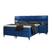 BOXBETT Tito Bonellfederkern inkl. 2x Nachttisch und Topper T-30 - BOXBETT mit Bettkasten - Blau, Holz/Holzwerkstoff (200/200cm) - Best For Home