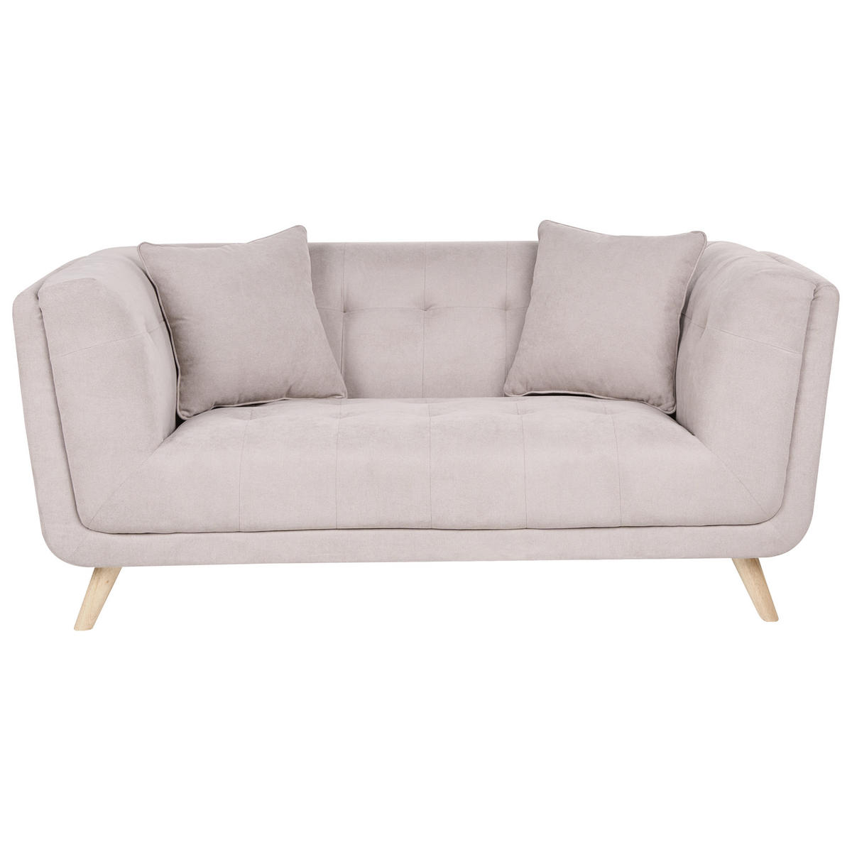 POHOVKA 2-místná Látka Taupe s otomanem Habo - světle hnědá, textil (176/78/72cm) - Beliani