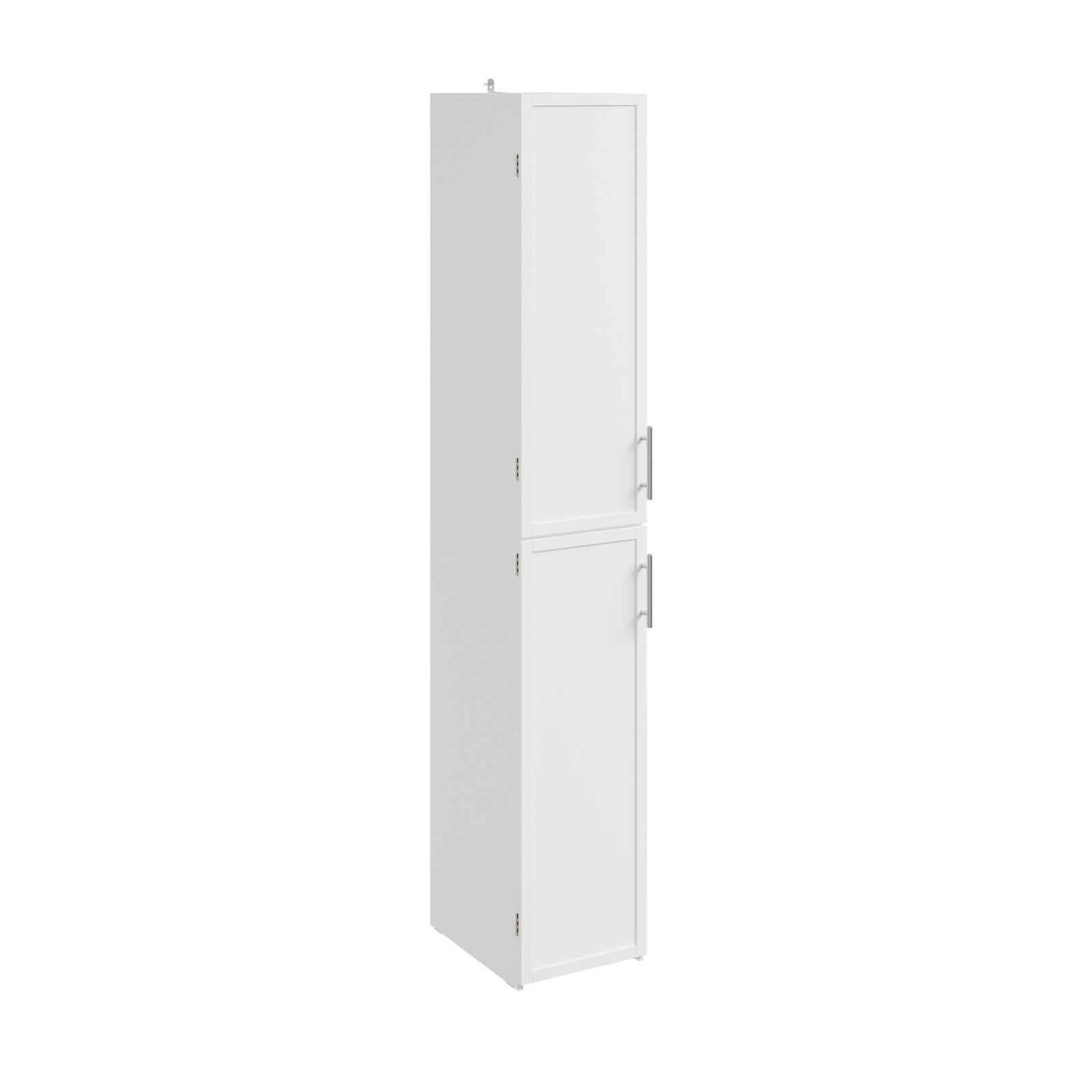 HOCHSCHRANK mit 6 Schubladen und 2 Türen BZR243-W - Weiß, Holzwerkstoff (40/180/30cm) - SoBuy