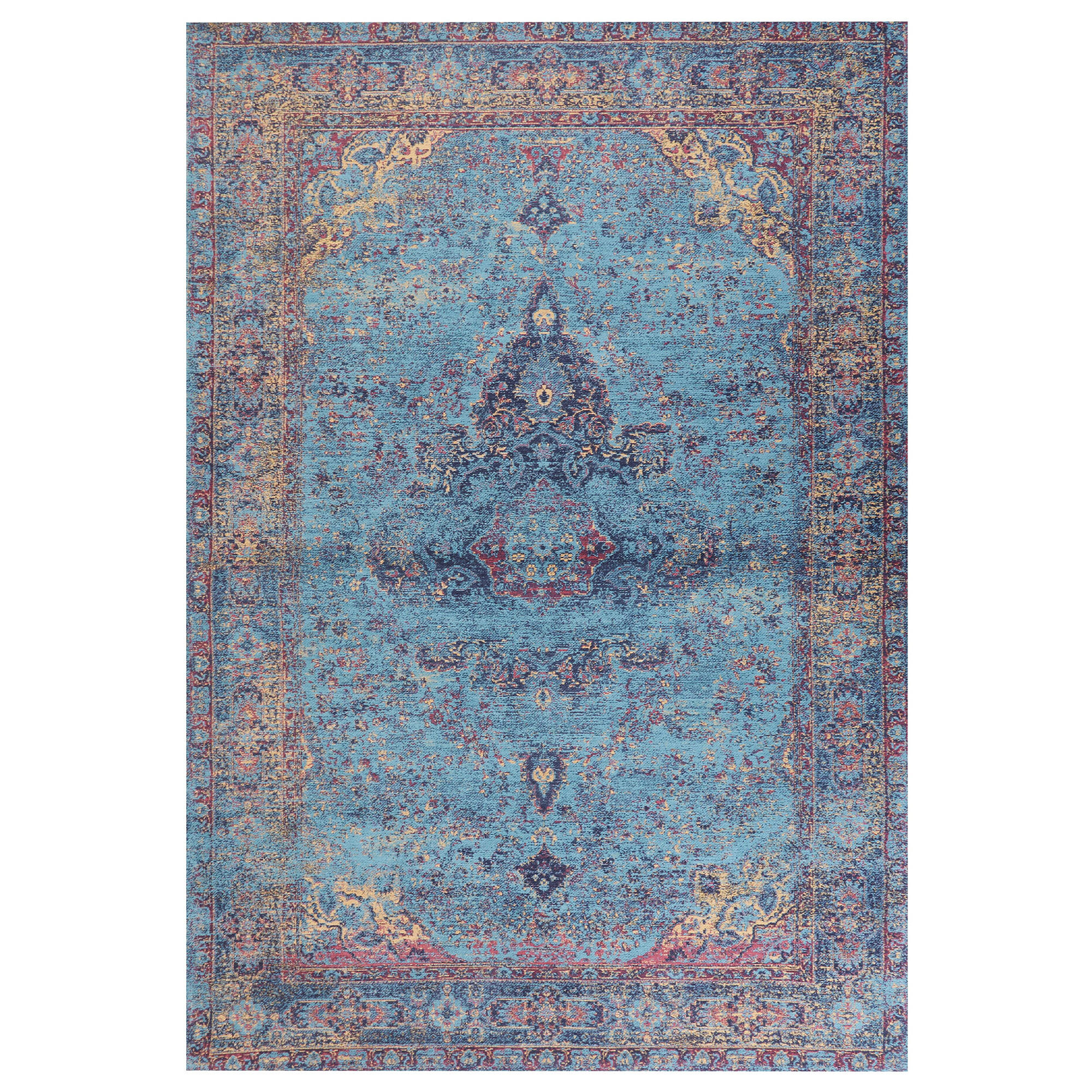 KURZFLOR-TEPPICH Kansu 300/200 cm - Blau, Textil (200/300cm) - Beliani