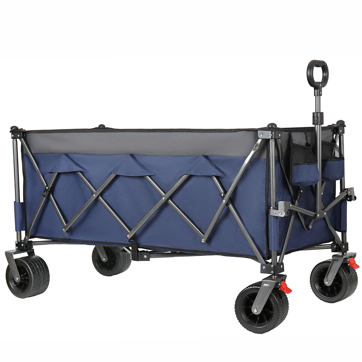 TRANSPORTWAGEN, extra groß faltbar, 300L, 250kg, Vier-Wege-Montage, blau - Grau, Metall (26.5/73/41.5cm) - Vallsero