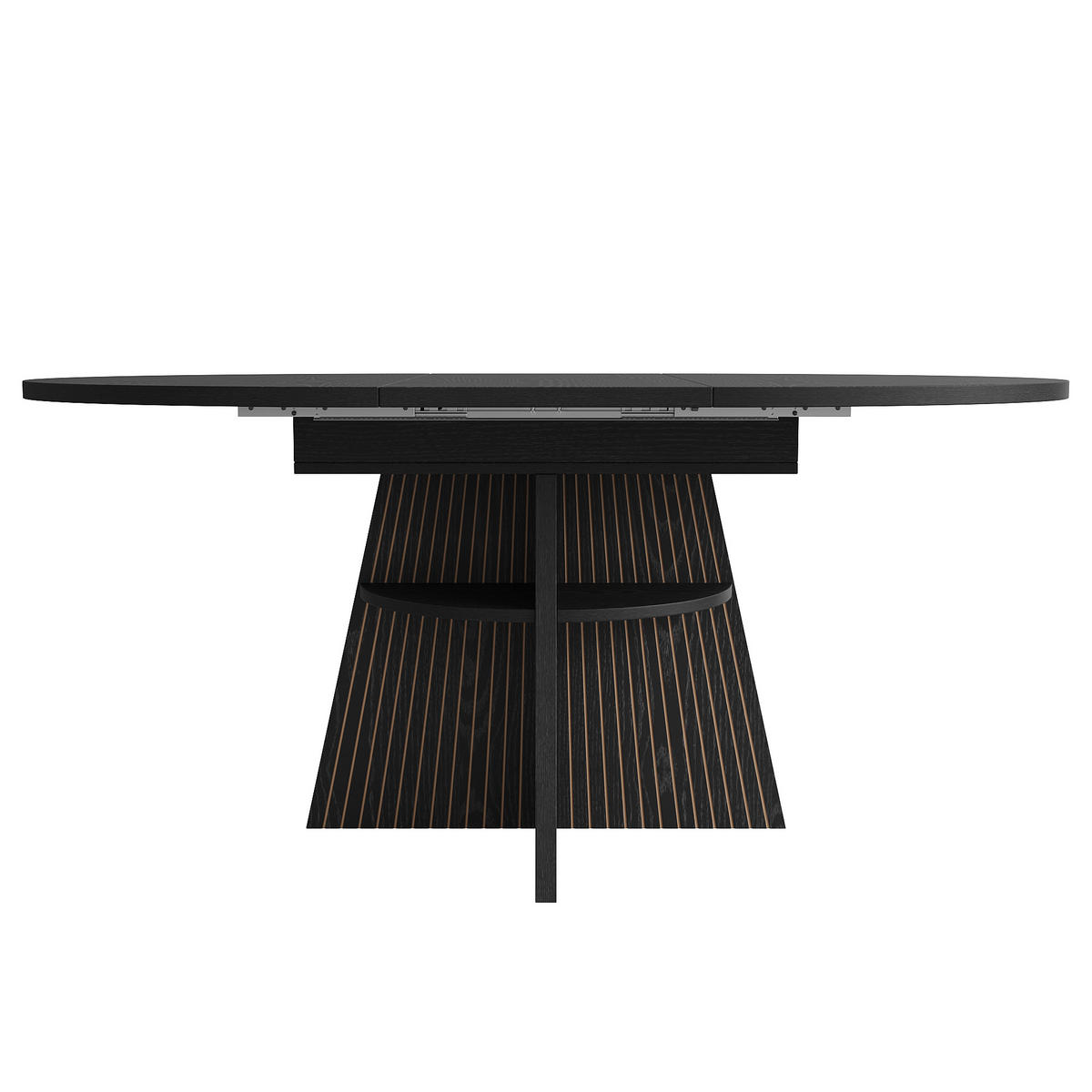 ESSTISCH in Schwarz Ausziehbarer Küchentisch mit Stauraum, Multifunktionstisch für Küche, Arbeits- und Wohnzimmer - Schwarz, Holzwerkstoff/Metall (150/110/76cm) - STILVORA