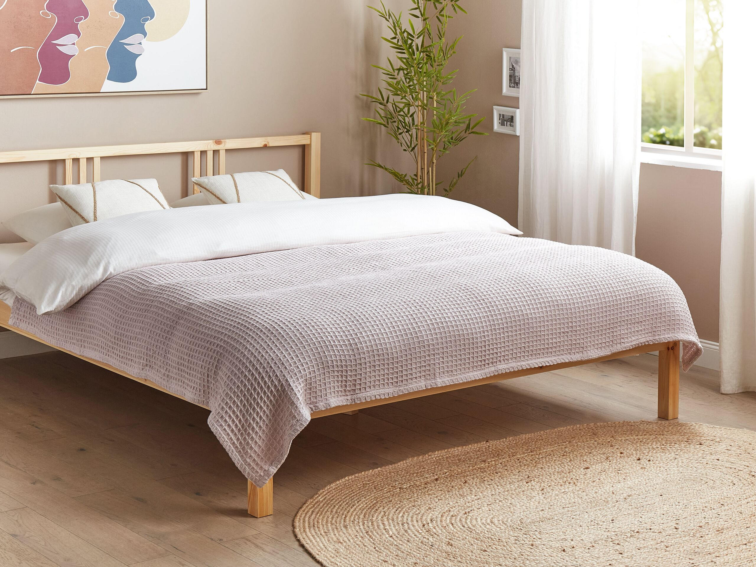 DECKE Rosa 150 x 200 cm Chagyl - Pink, Textil (150/200cm) - Beliani