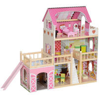PUPPENHAUS - Rosa, Holzwerkstoff (32/92.1/114.5cm) - AIYAPLAY