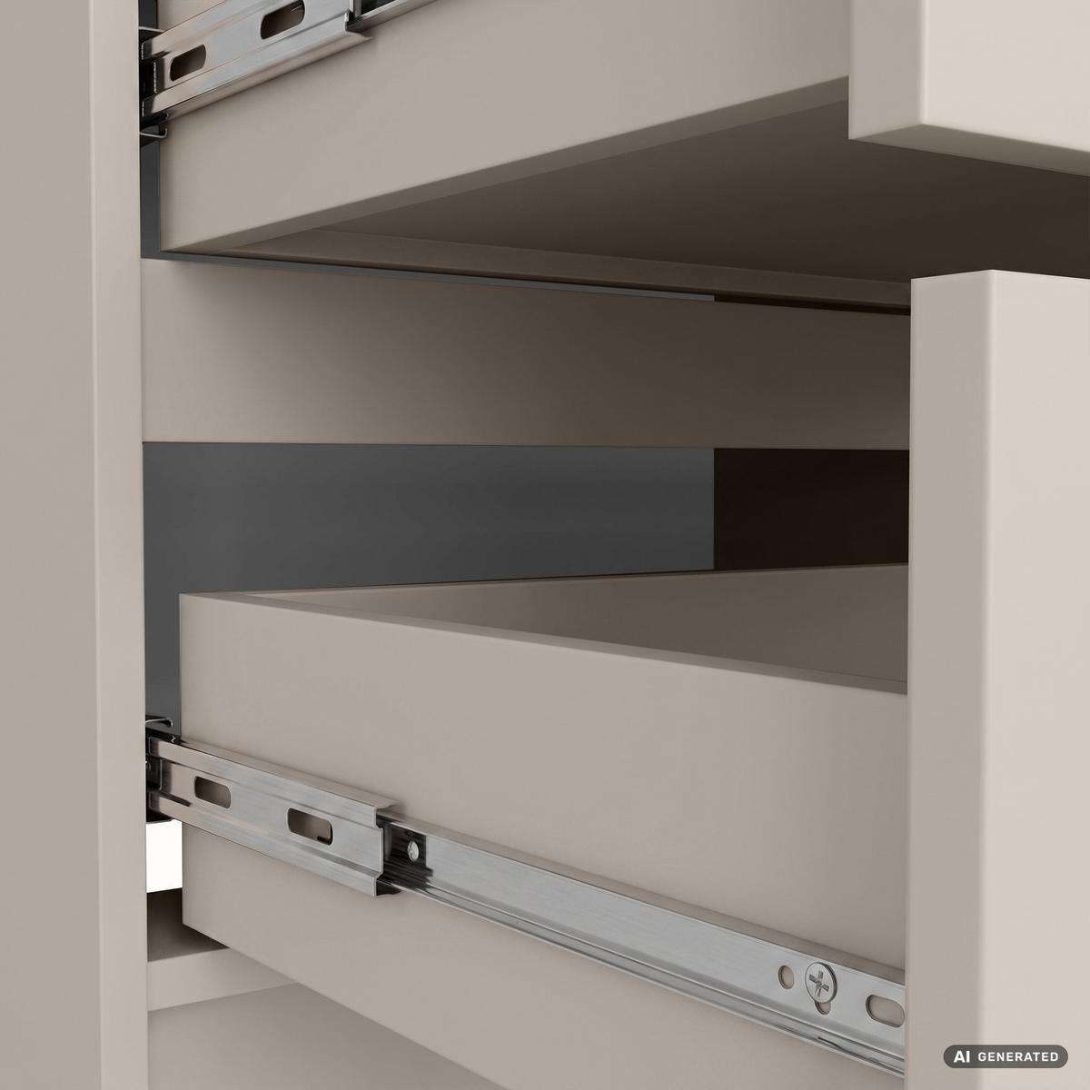 KOMMODE K120 Kaschmir 120 cm 4 Schubladen Farbe Kaschmir B120xH55xT40 cm - Beige, Holzwerkstoff (120/55/40cm) - Akord