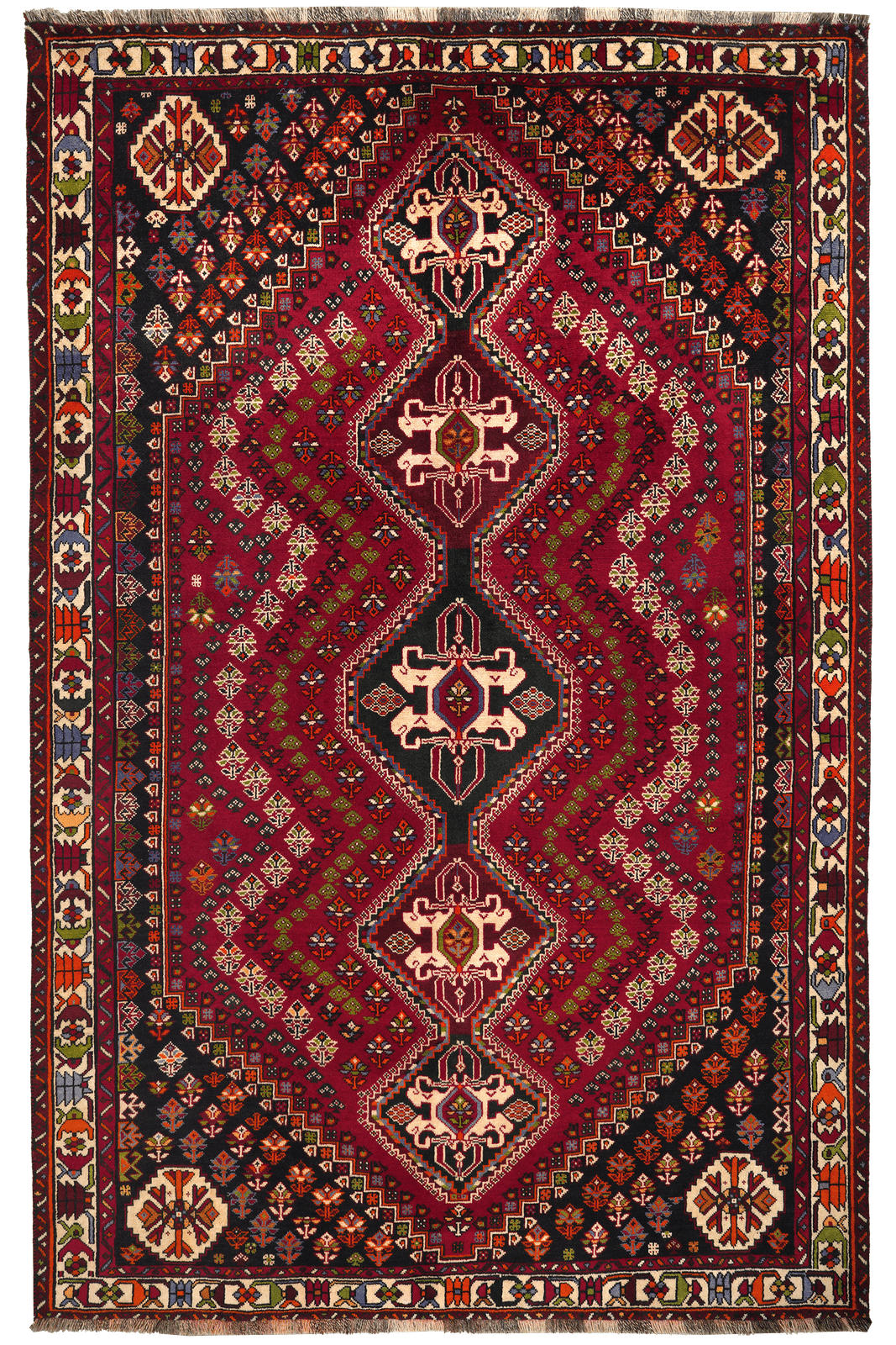ORIENTTEPPICH handgeknüpft Gashgai Rot 271/173 cm Schurwolle - Rot, Textil (173/271cm) - Looma