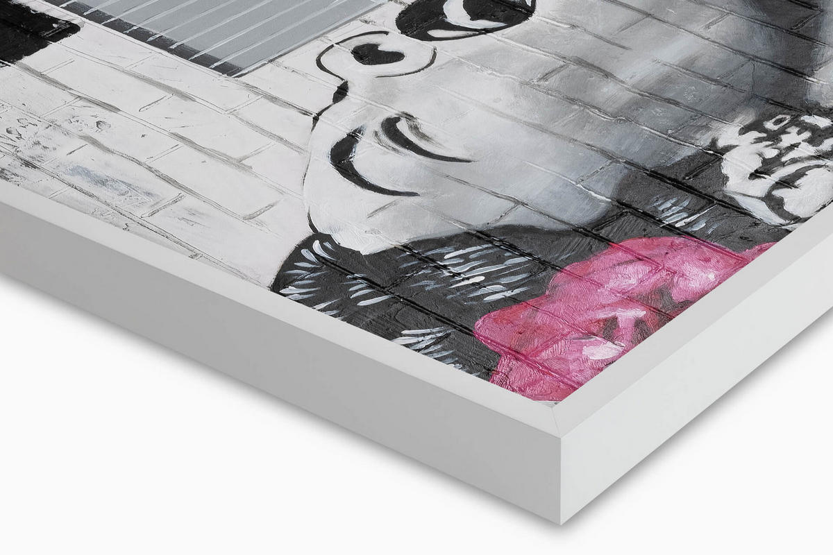 ACRYLBILD HANDGEMALT 120/60 cm - Pink, Holz/Textil (120/60cm) - KUNSTLOFT