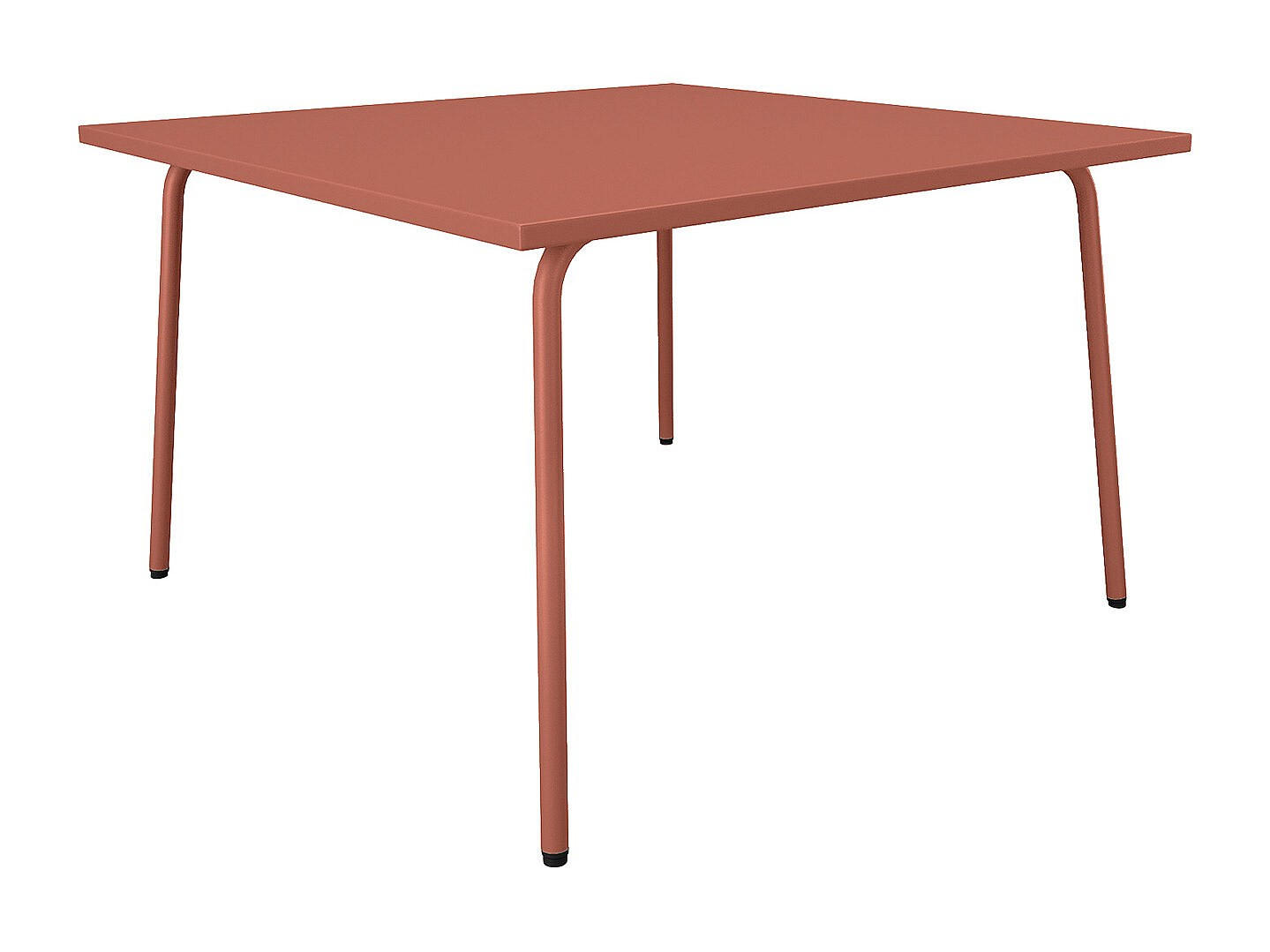 GARTENTISCH quadratisch - L. 120 cm - Metall - Terracotta - MIRMANDE von MYLIA - Braun, Metall (120/120/75cm) - Vente-Unique