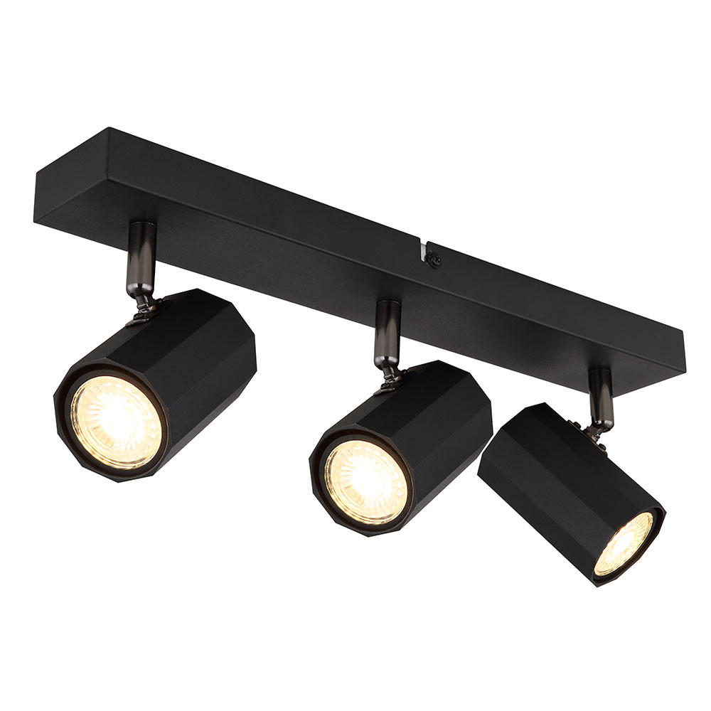 Globo Lighting Deckenleuchte Schwarz 6x14.5x39 cm