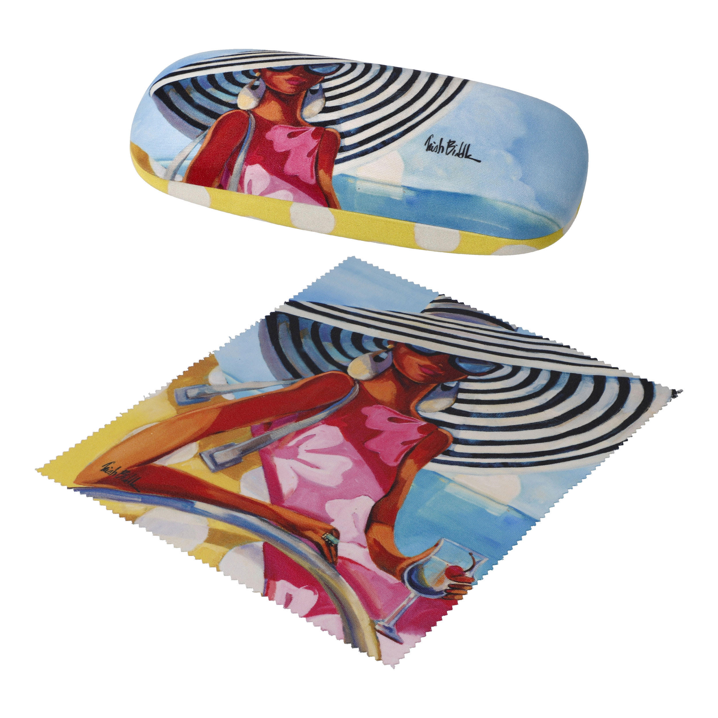 BRILLENETUI mit Tuch Trish Biddle - Summer Girl, Kunststoff, Bunt - Multicolor, Kunststoff (6/4.5/16cm) - Goebel