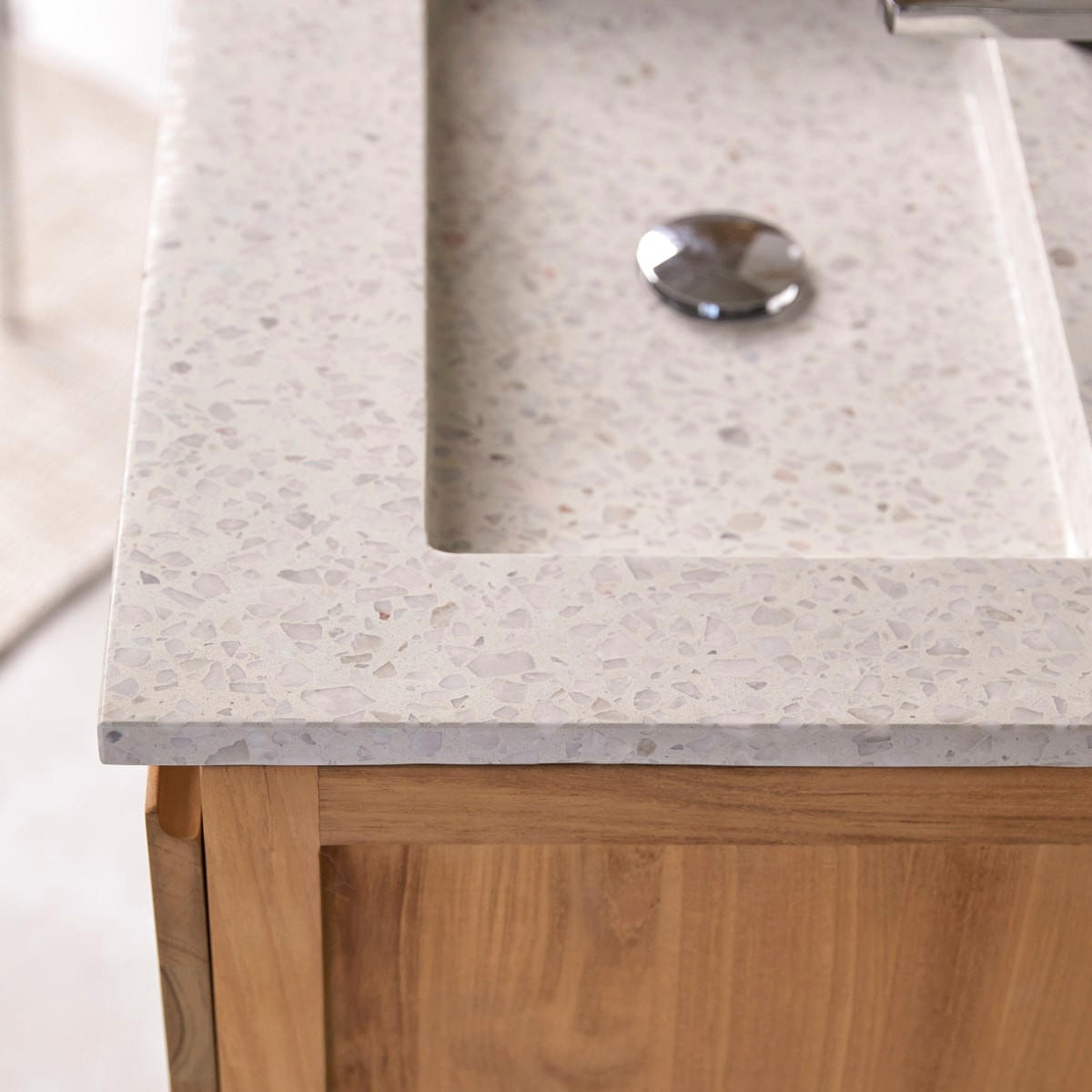 BADEZIMMERMÖBEL Edgar Hellbraun aus Teak - Hellbraun, Holz (60/88/45cm) - Tikamoon