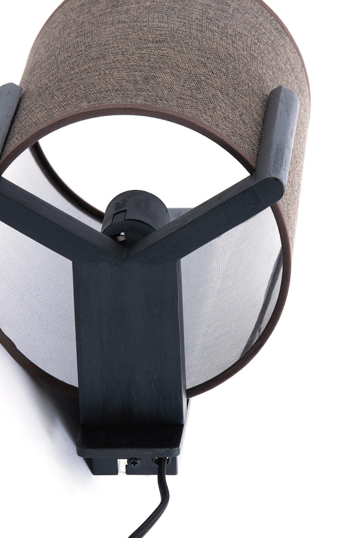 WANDLEUCHTE Litto Schwarz Ø22/36 cm - Schwarz, Holz (18/36/22cm) - Light & Living
