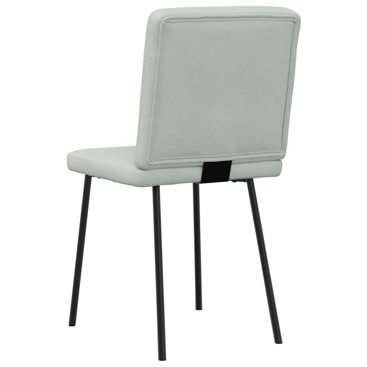 ESSZIMMERSTÜHLE 2 Stk. Hellgrau Samt 45*54*83cm - Grau, Metall (45/83/54cm) - ZMH