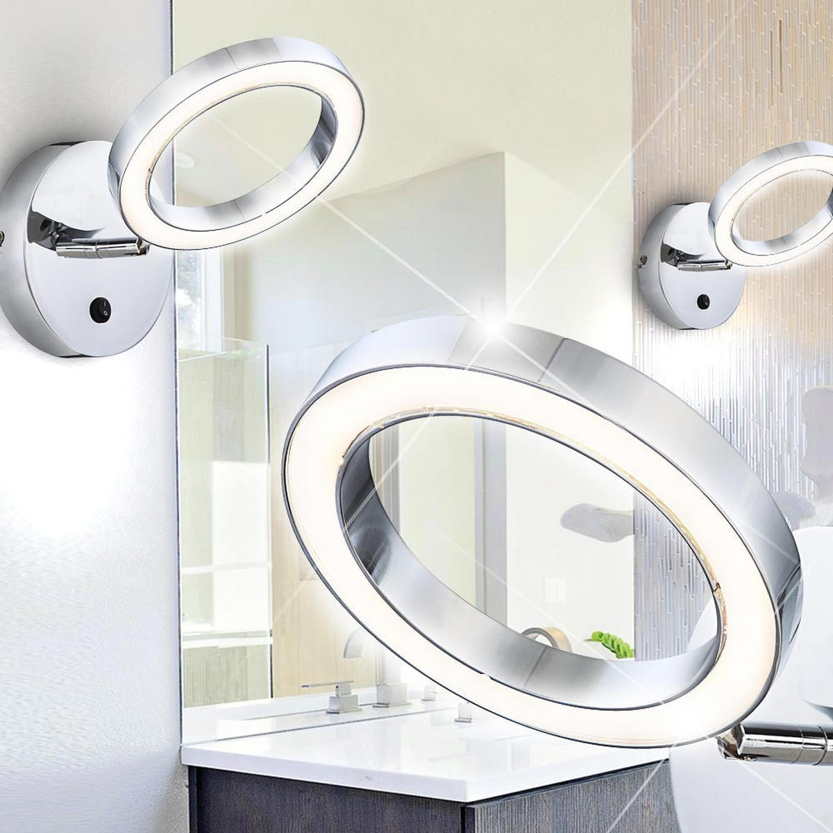 LED WANDLEUCHTE ORELL Silber - Silberfarben, Metall (16/17/23cm) - Globo Lighting