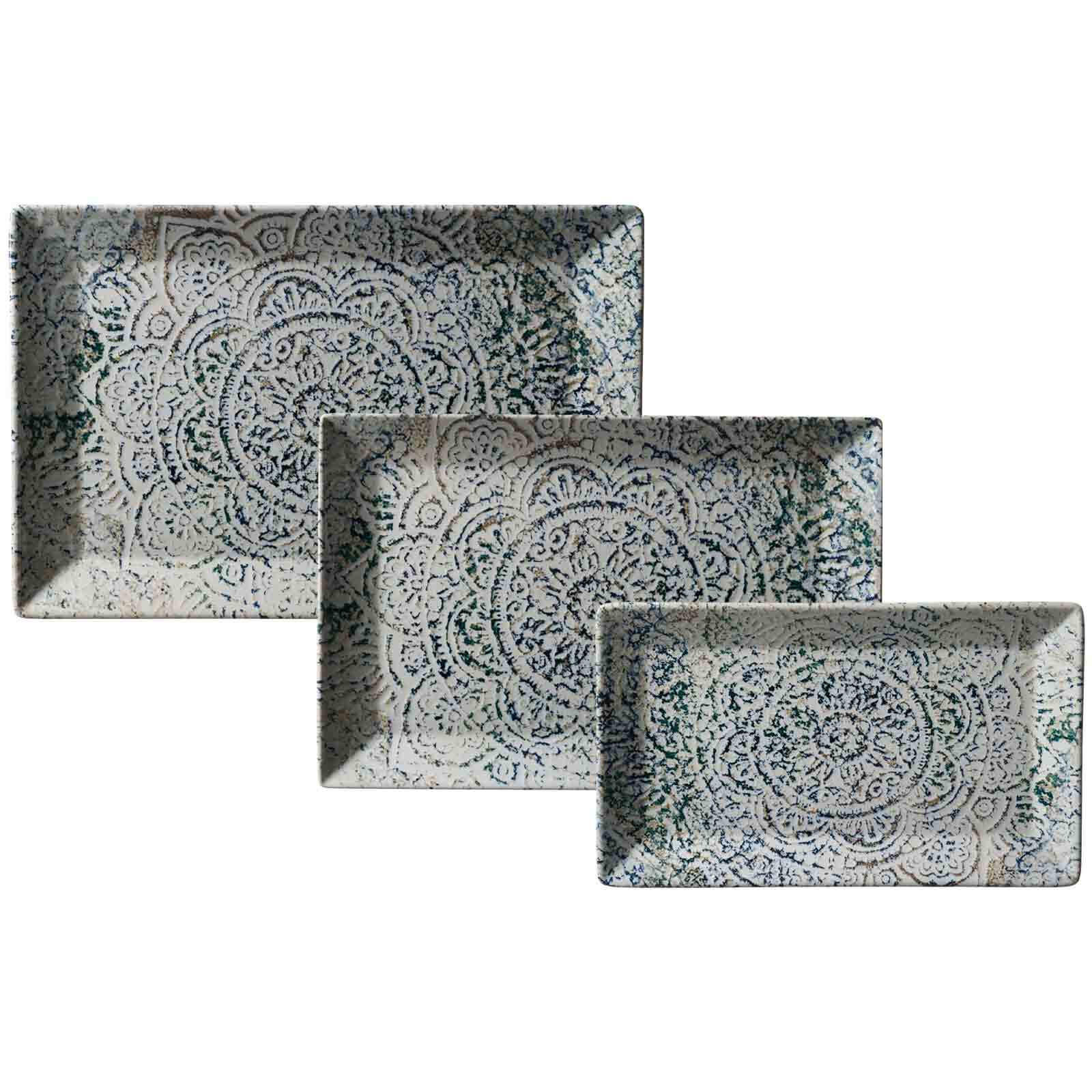 SERVIERPLATTEN Luigi bunt 3er Set - Multicolor, Keramik (2/2/2cm) - Ritzenhoff Breker
