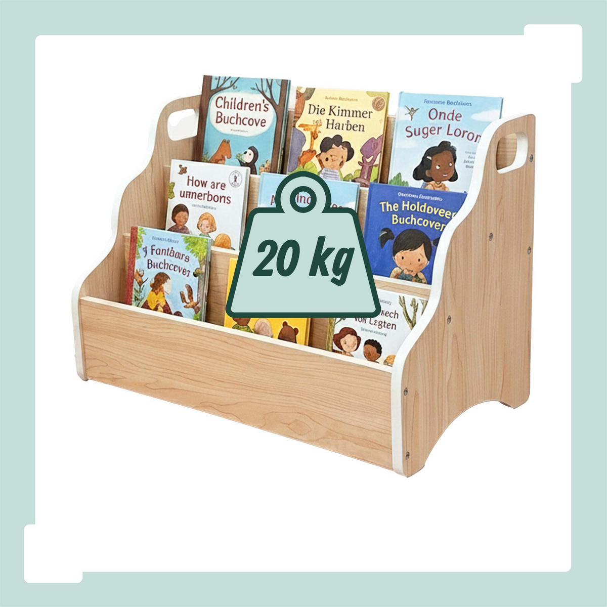 RAFT Natural MDF 3 compartimente - maro deschis, compozit lemnos (51/31/28cm) - Relaxdays