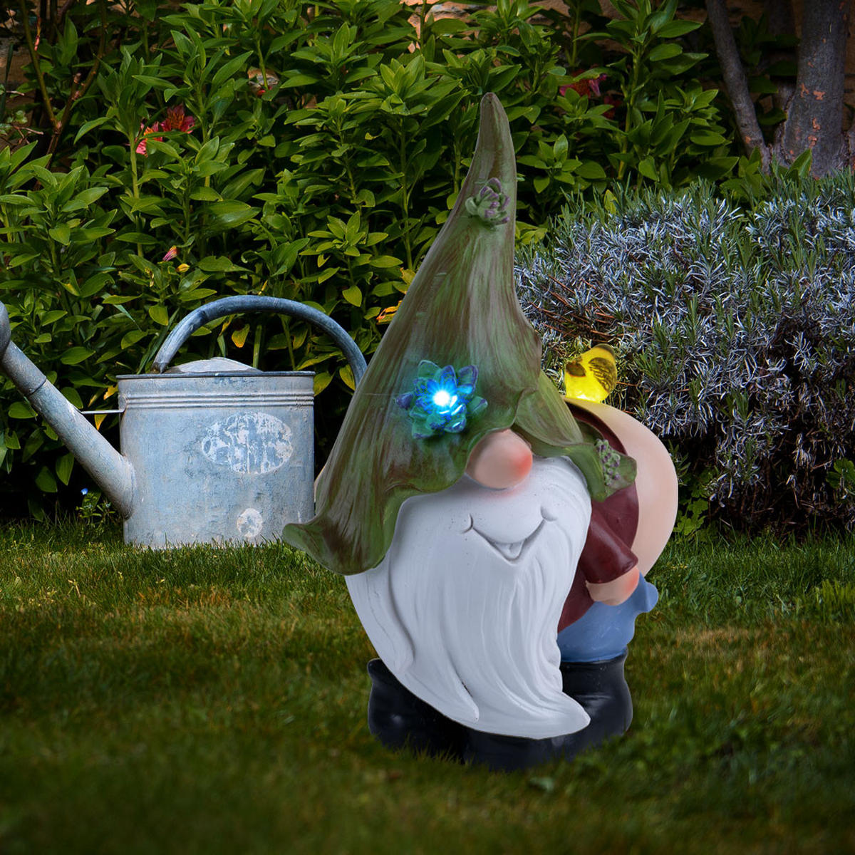 LED AUSSENLEUCHTE Gartenzwerg Bunt - Multicolor, Kunststoff (25.5/14.5/33.5cm) - Globo Lighting